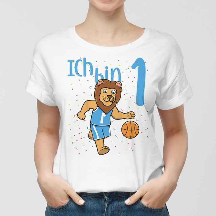 Kinder Erster 1 Geburtstag Löwe Basketball Ich Bin Eins 1 Frauen Tshirt