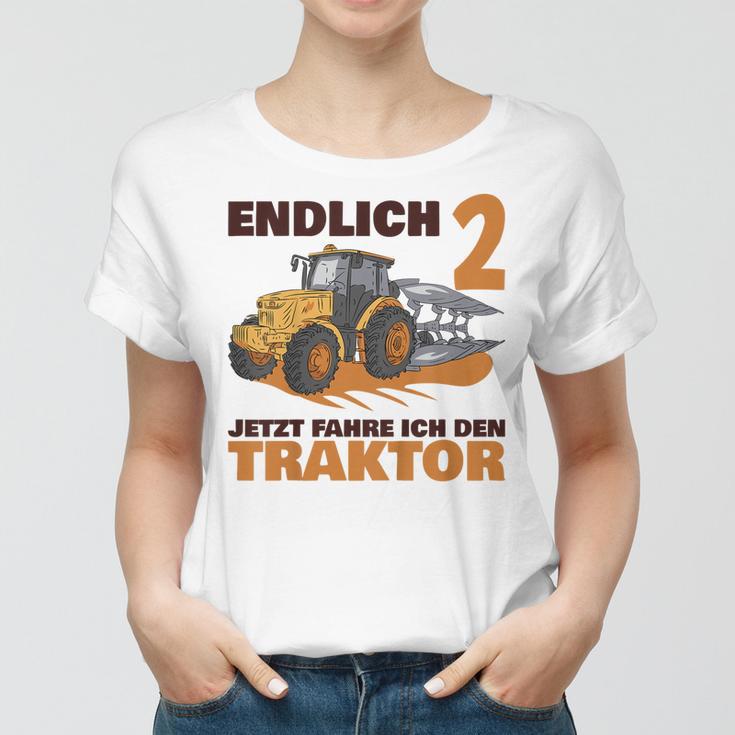 Kinder Traktor Frauen Tshirt Endlich 2 Jahre: Jetzt Fahre Ich für Jungen