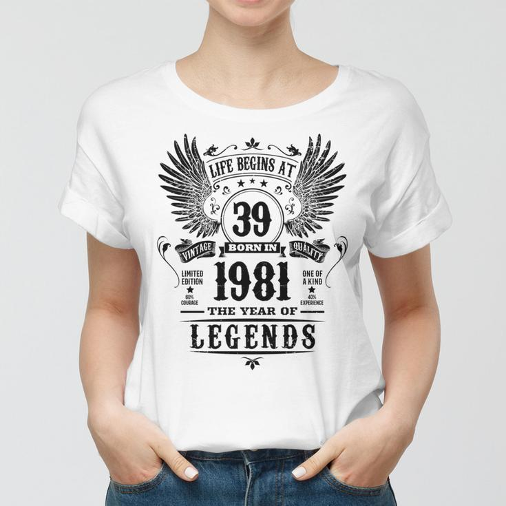 Legende Geburtstag 1981 Langarm-Frauen Tshirt, 39 Jahre Jubiläum