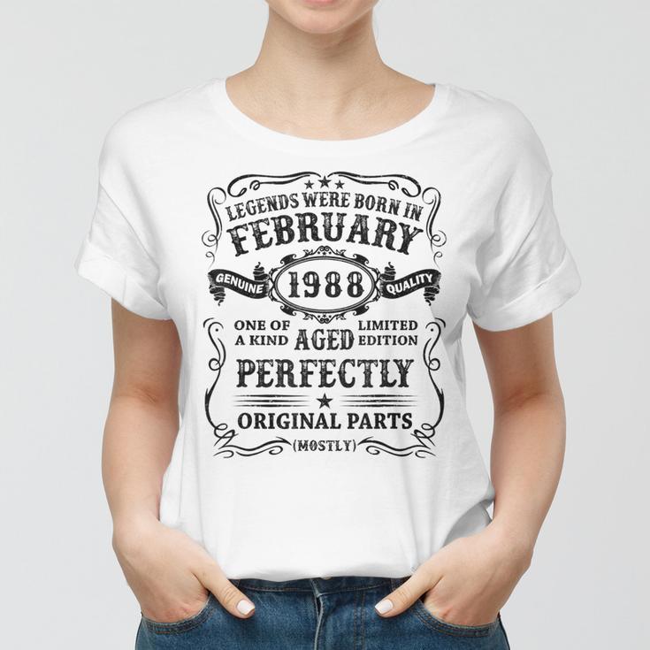 Legenden Februar 1988 - 35. Geburtstag Mann V4 Frauen Tshirt, Retro Design