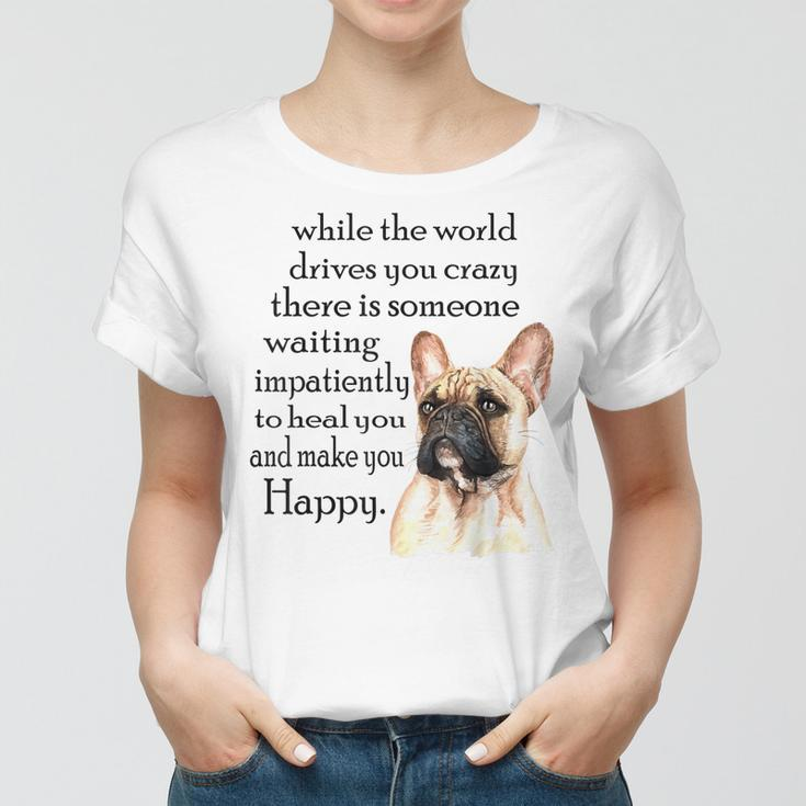 Love French Bulldog Gift For Frenchie Mom Dog Birthday Women T-shirt