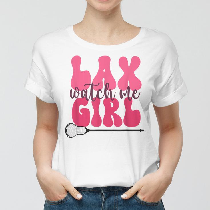 Lustiges Mädchen Lacrosse Lax Girl Frauen Tshirt