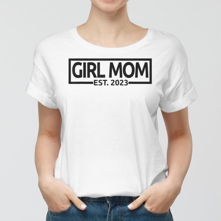 Mädchen Mama Est 2023 Frauen Tshirt, Muttertags Schwangerschaftsankündigung