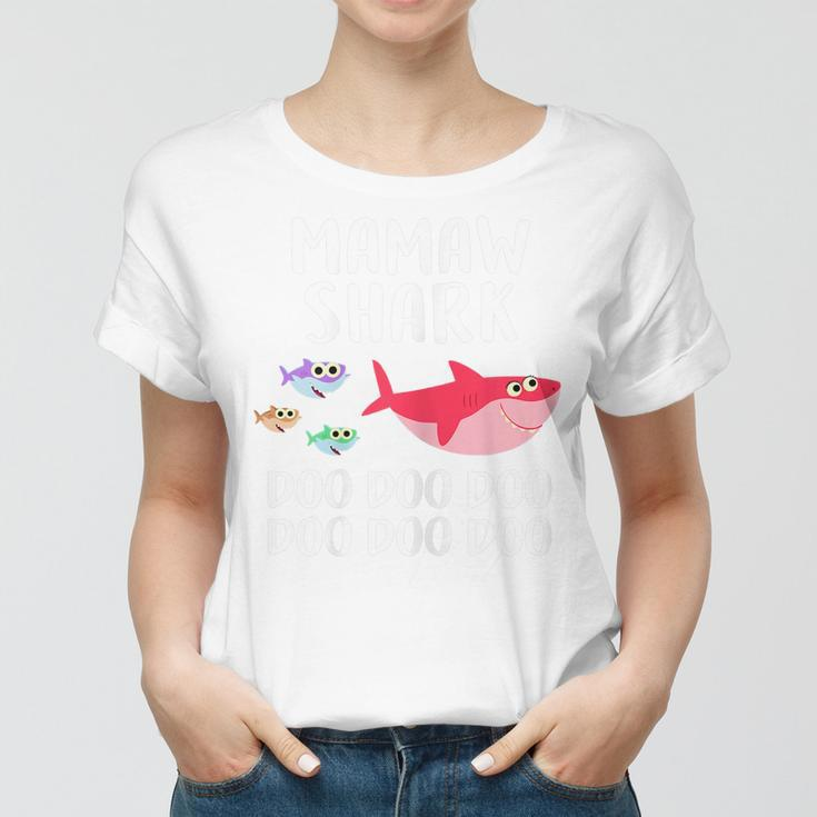 Mamaw Shark Shirt Mothers Day For Matching Family Tee Women T-shirt