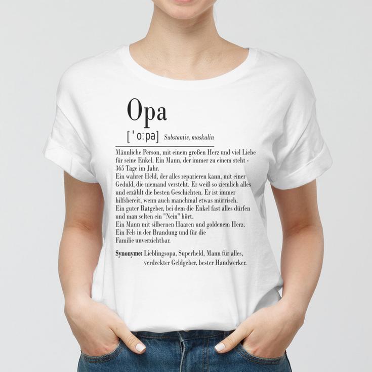 Opa Definition Frauen Tshirt, Herren Spruch für Großvater