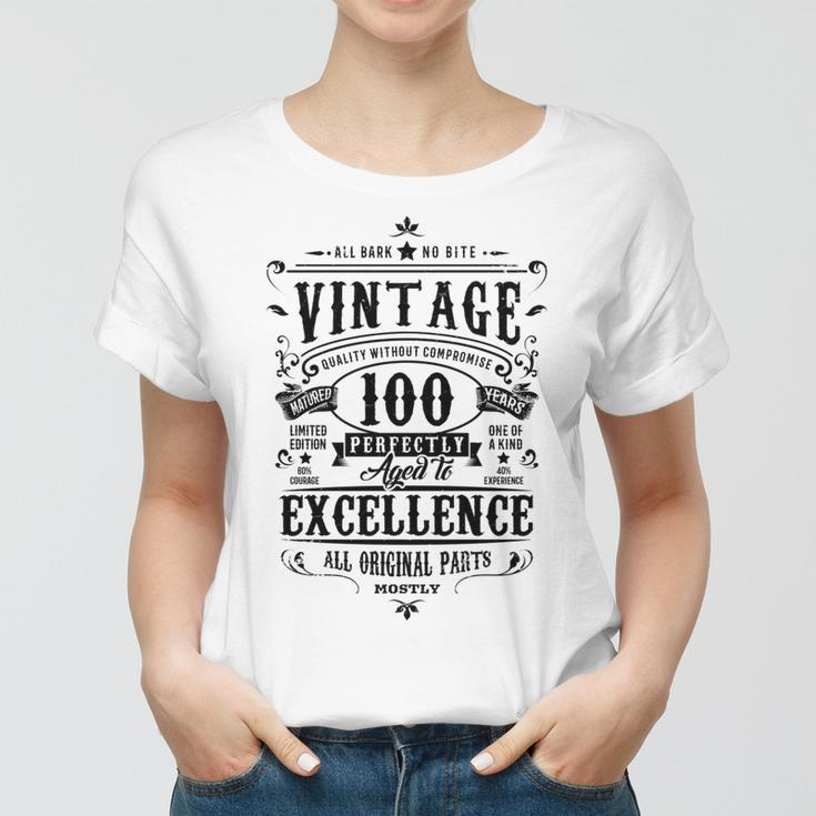 Retro 100 Jahre Oma Geburtstag Langarmshirt, Vintage 1922 Design Frauen Tshirt