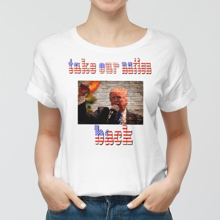 Take Our Nation Back Trump Usa Flag Women T-shirt