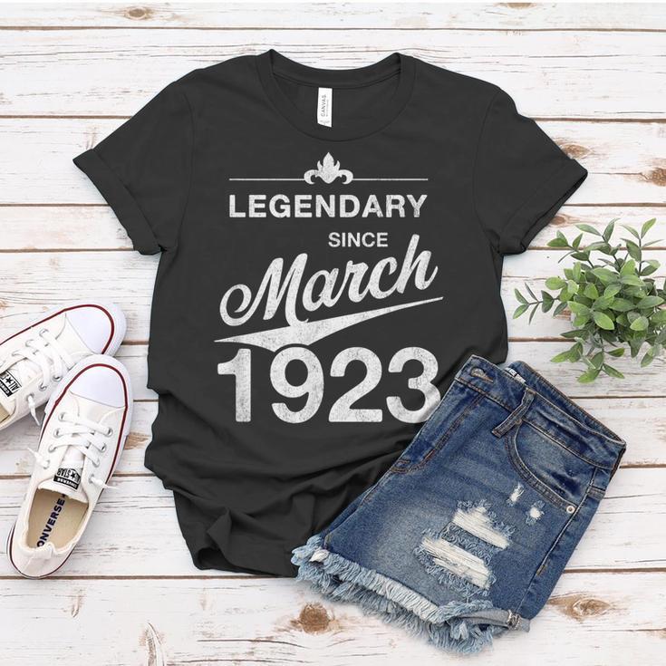 100 Geburtstag 100 Jahre Alt Legendär Seit März 1923 V4 Frauen Tshirt Lustige Geschenke