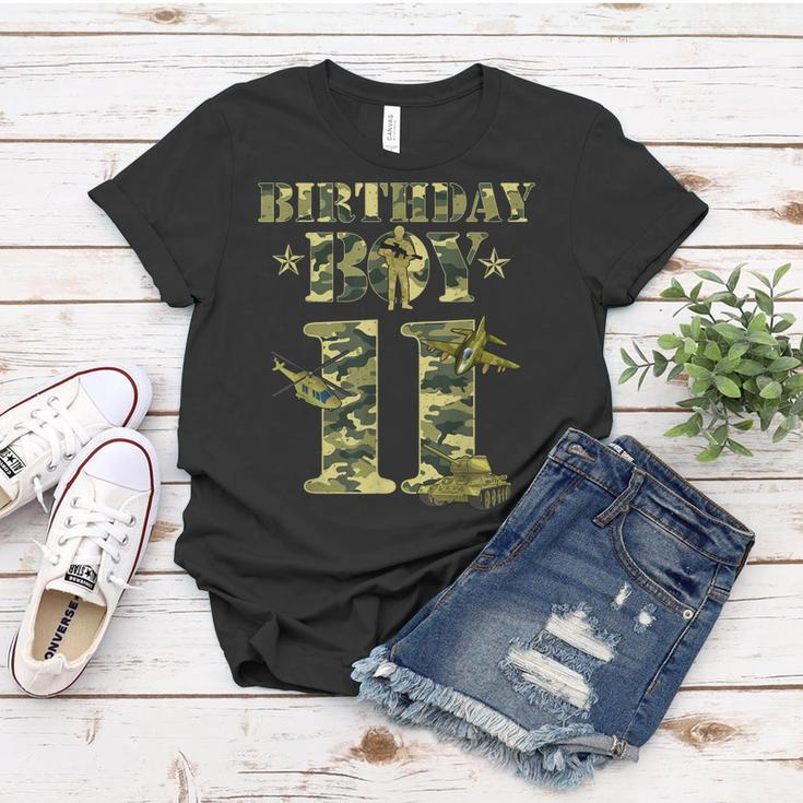 11Th Birthday Military Themed Camo Boys 11 Yrs Old Soldier Women T-shirt Unique Gifts