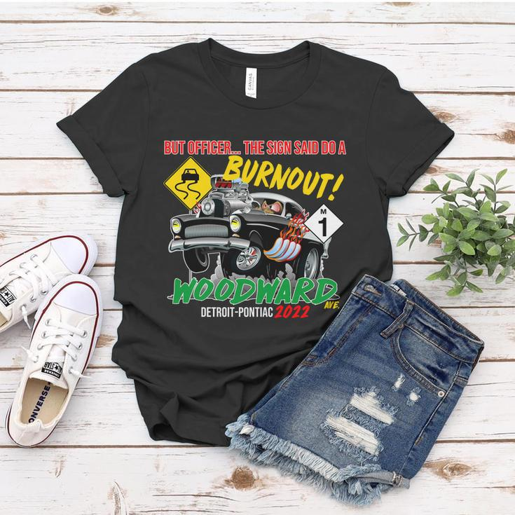 2022 Woodward Cruise Funny Burnout Officer V2 Women T-shirt Unique Gifts