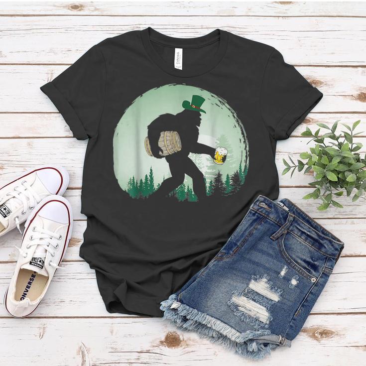 Bigfoot Irish Drinking Beer St Patricks Day Sasquatch  Women T-shirt