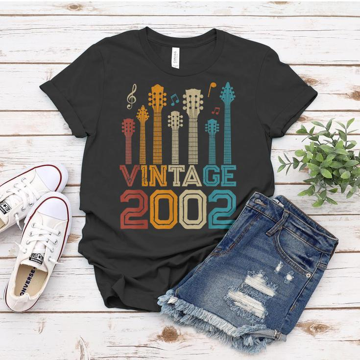 21St Birthday Gifts Vintage 2002 Guitarist Guitar Lovers Women T-shirt Funny Gifts