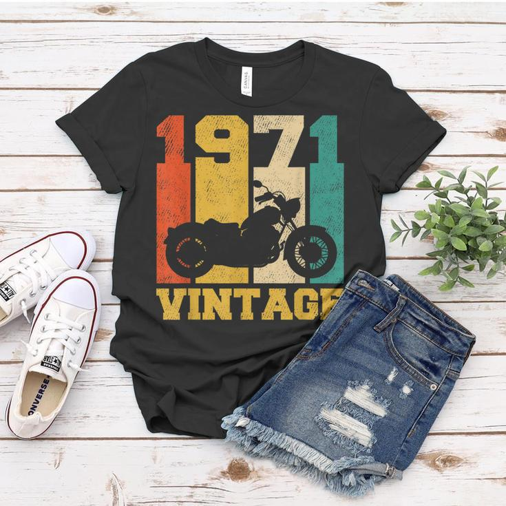 50 Years Old Gifts Vintage 1971 Motorcycle 50Th Birthday Women T-shirt Unique Gifts