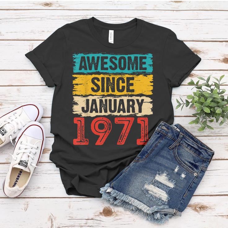 52 Year Old Awesome Since Januar 1971 52 Geburtstag Geschenke Frauen Tshirt Lustige Geschenke