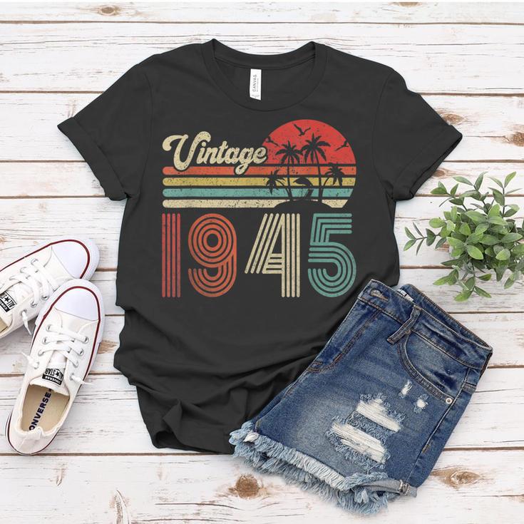 78 Jahre Vintage 1945 Frauen Tshirt, Retro Geburtstagsgeschenk Lustige Geschenke