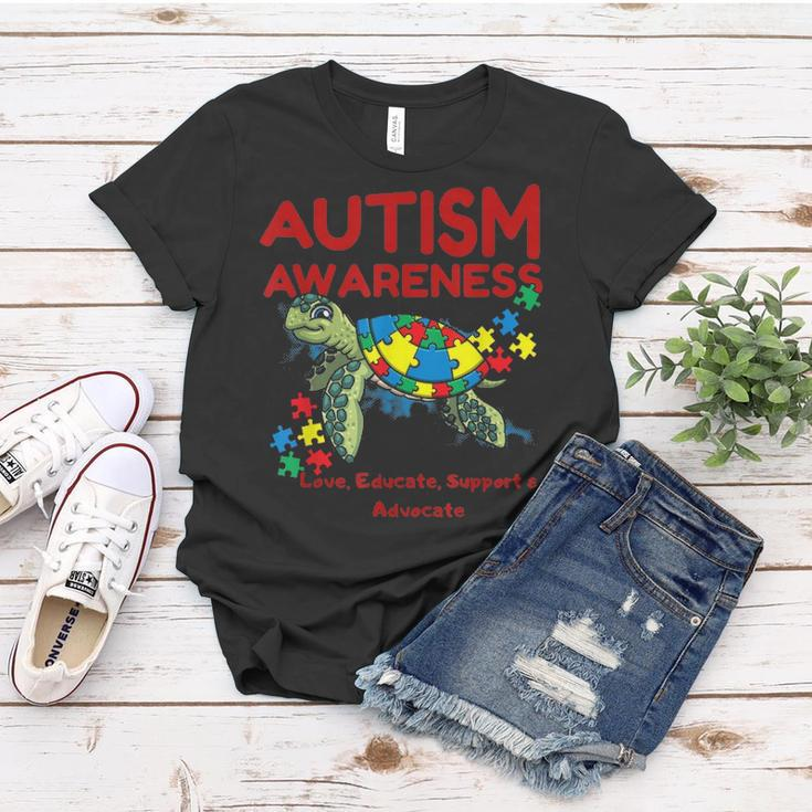 Autism Awareness Turtle Puzzle Mom Kids Teacher Gift Love Women T-shirt Funny Gifts