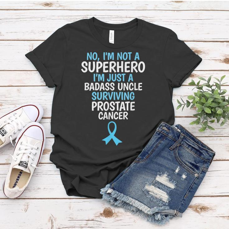 Badass Uncle Surviving Prostate Cancer Quote Funny Women T-shirt Unique Gifts
