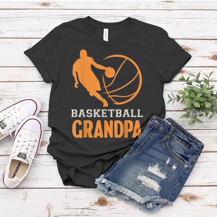 Basketball Opa Schwarzes Frauen Tshirt mit Spielergrafik Lustige Geschenke