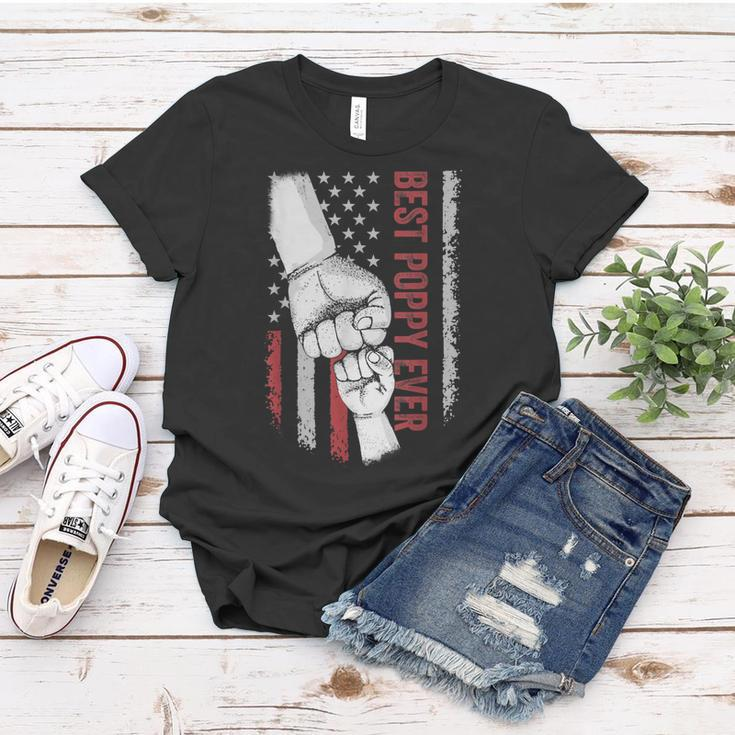 Best Dad Ever Poppy American Flag For Dad Women T-shirt Funny Gifts