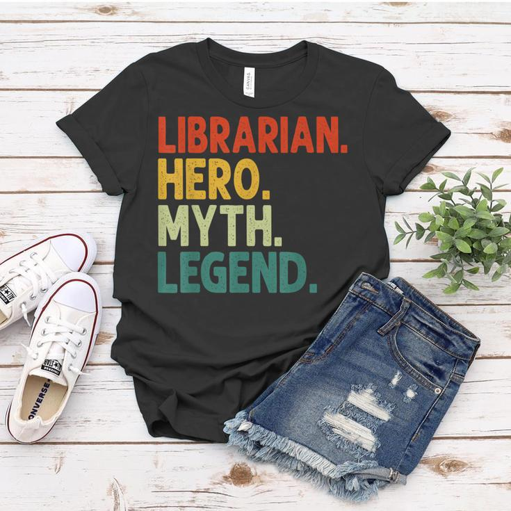 Bibliothekar Held Mythos Legende Retro-Bibliothekar Frauen Tshirt Lustige Geschenke
