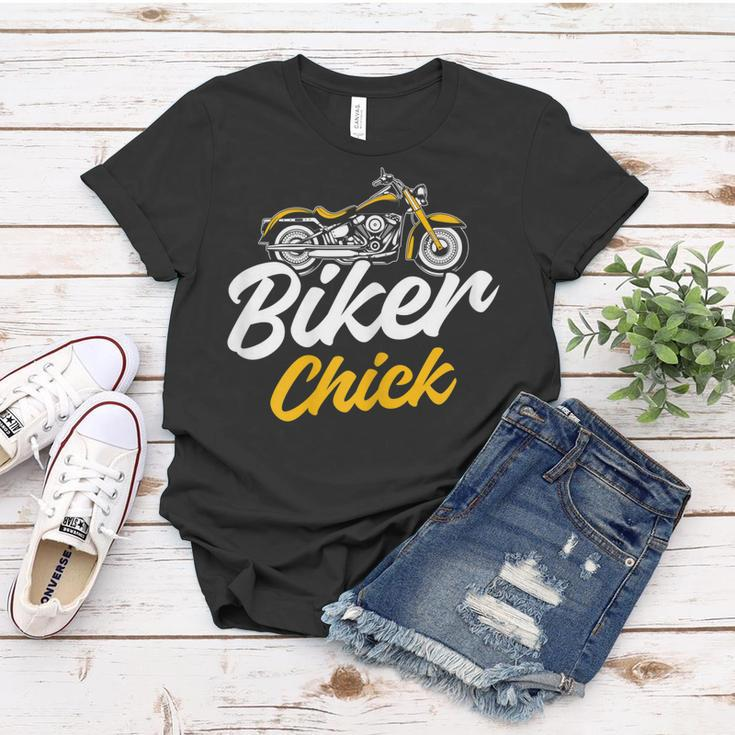 Biker Chick Cyclist Funny Girls Motorcycle Rider Gift For Womens Women T-shirt Unique Gifts