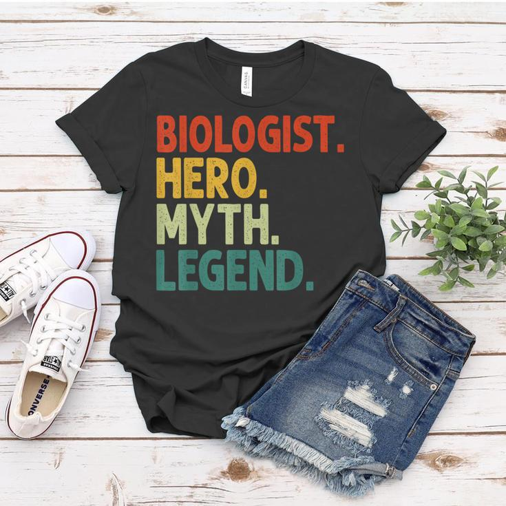 Biologist Hero Myth Legend Vintage Biologie Frauen Tshirt Lustige Geschenke