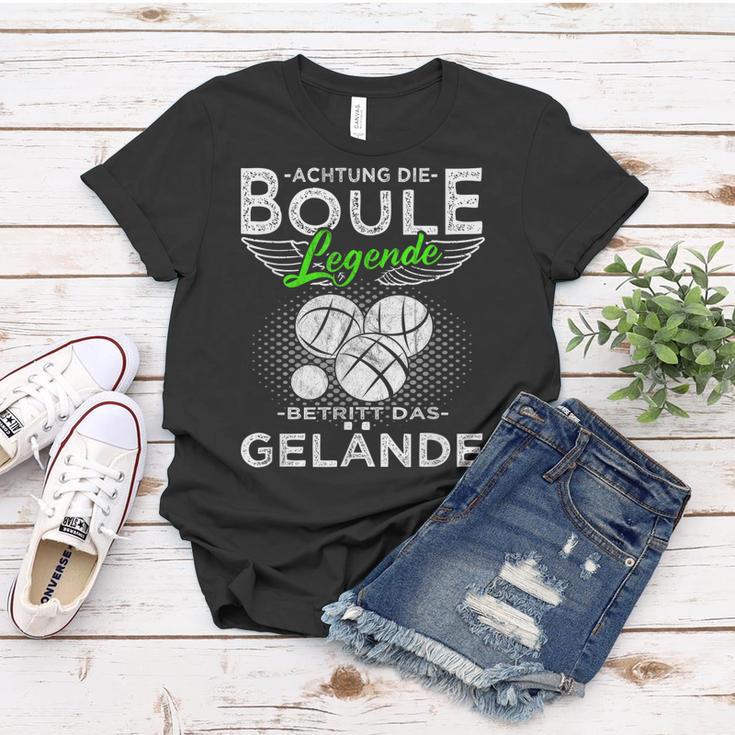 Boccia Die Boule Legende Betritt Das Gelände Boule Frauen Tshirt Lustige Geschenke