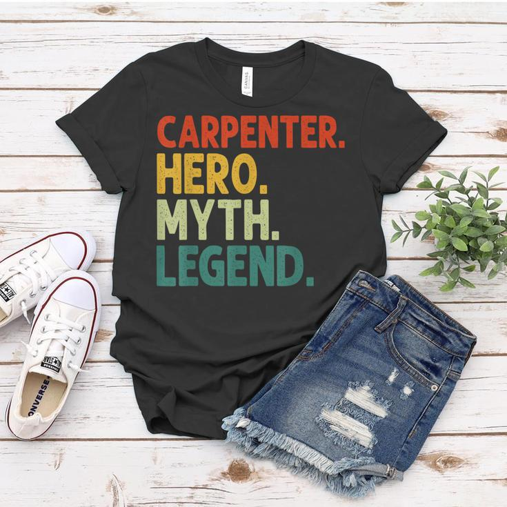 Carpenter Hero Myth Legend Retro Vintage Holzarbeiter Frauen Tshirt Lustige Geschenke