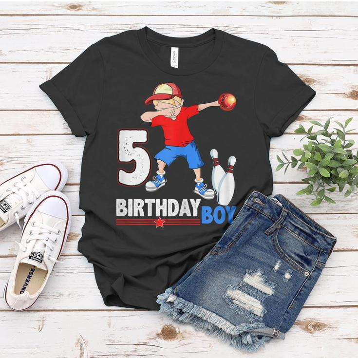Dabbing Bowler BowlingShirt 5Th Birthday Boys Party Tees Women T-shirt Unique Gifts