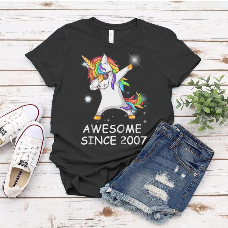 Dabbing Unicorn Tee Awesome Since 2007 11Th Birthday Tshirt Women T-shirt Unique Gifts