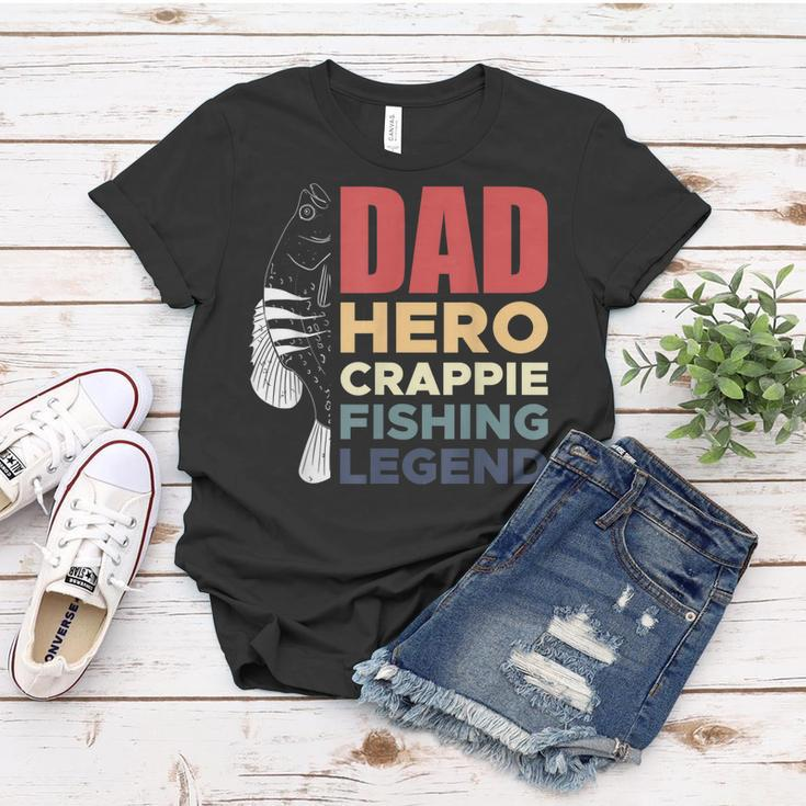Dad Hero Crappie Fishing Legend Vatertag V2 Frauen Tshirt Lustige Geschenke