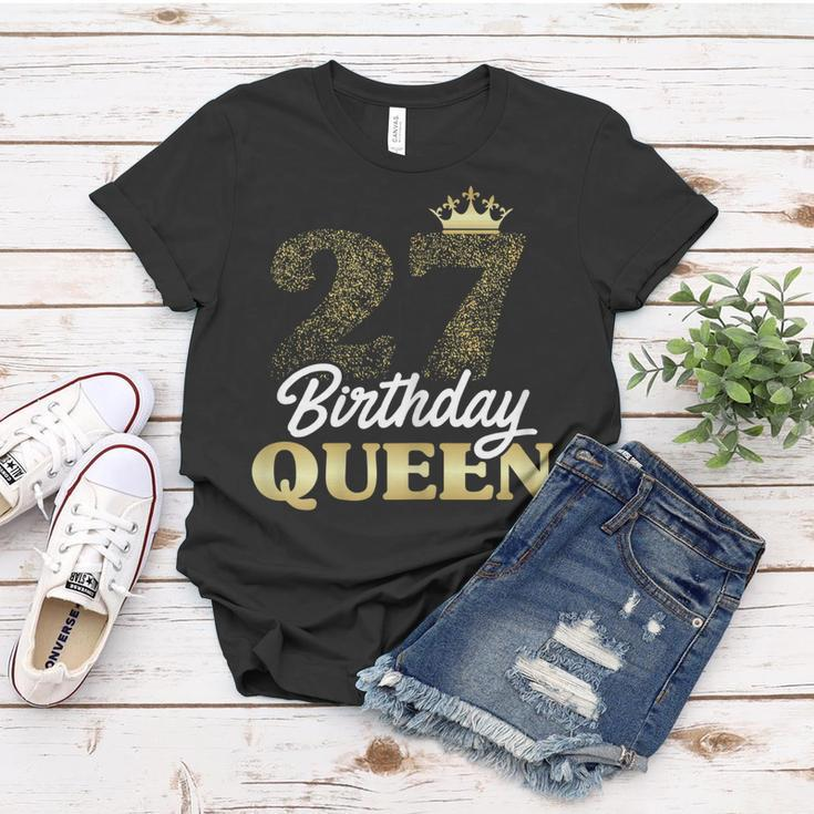 Damen 27. Geburtstag Frauen Tshirt Jahrgang 1995, Birthday Queen mit Krone Lustige Geschenke
