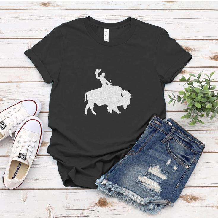 Distressed Guy On A Buffalo Women T-shirt Personalized Gifts