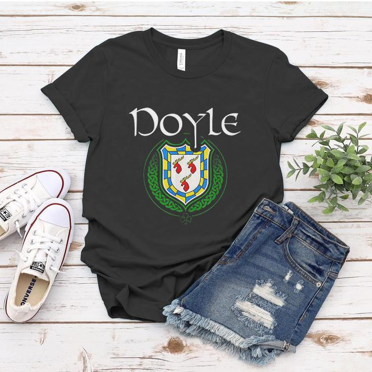 Doyle Surname Irish Last Name Doyle Family Crest Women T-shirt Personalized Gifts