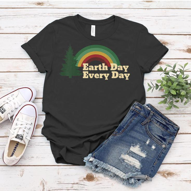 Earth Day Everyday Rainbow Pine Tree Shirt Women T-shirt Unique Gifts