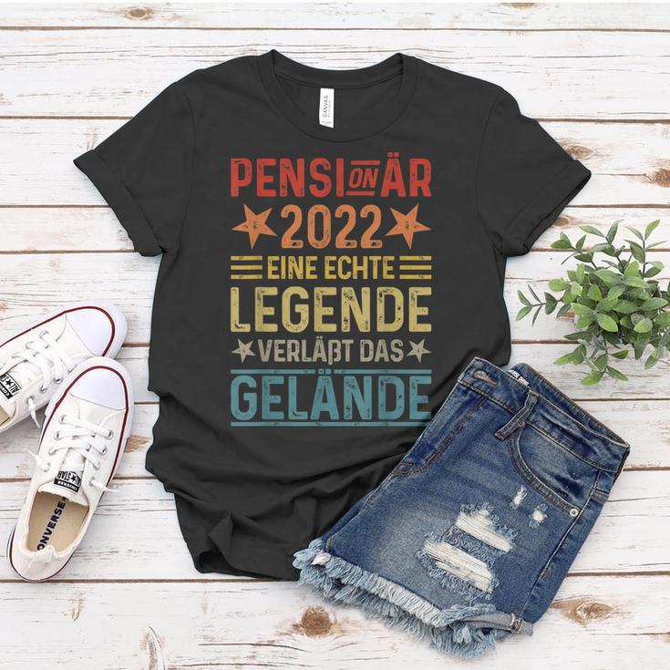 Eine Echte Legende Verläßt Das Gelände Pensionär 2022 Frauen Tshirt Lustige Geschenke