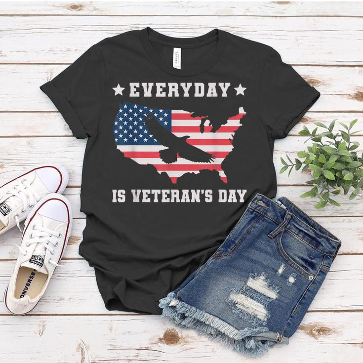 Everyday Is Veterans Day Proud American Flag Women T-shirt Personalized Gifts