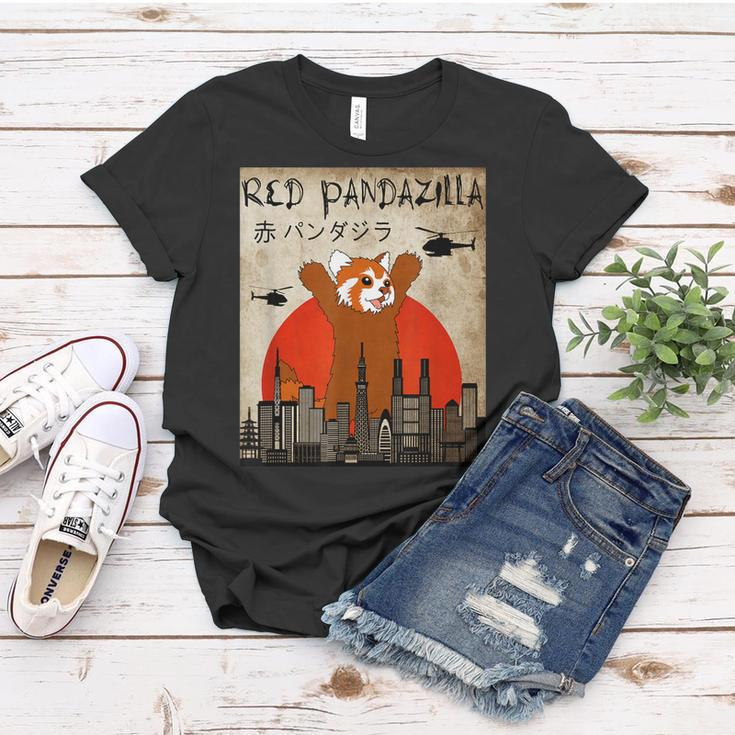 For Red Panda Lover Funny Red Pandazilla Women T-shirt Unique Gifts
