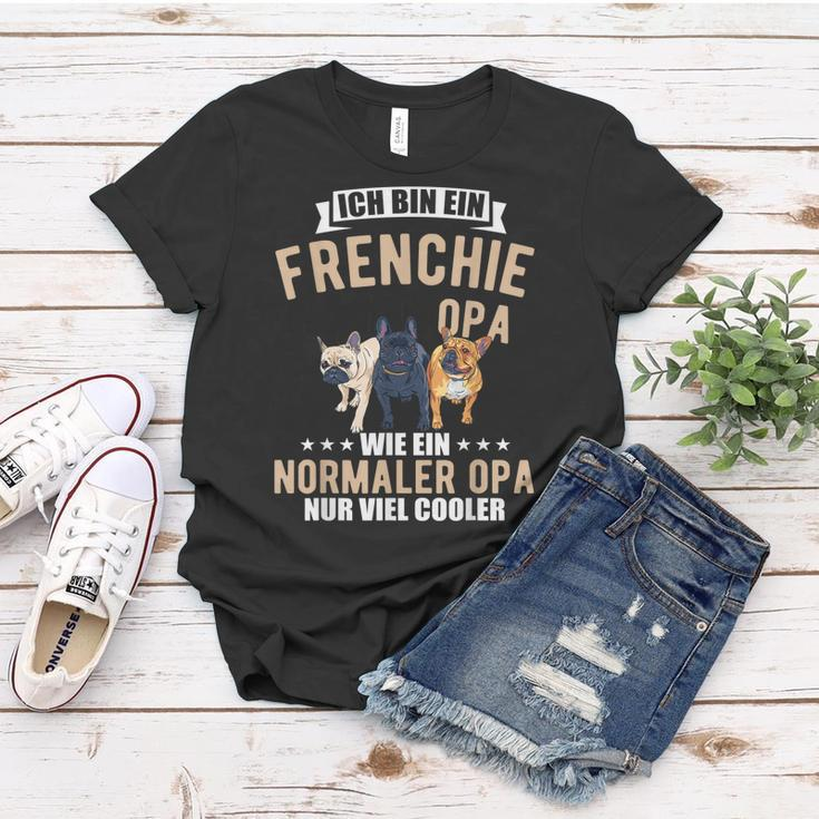 Französische Bulldogge Opa Frauen Tshirt für Herren, Hundebesitzer Tee Lustige Geschenke