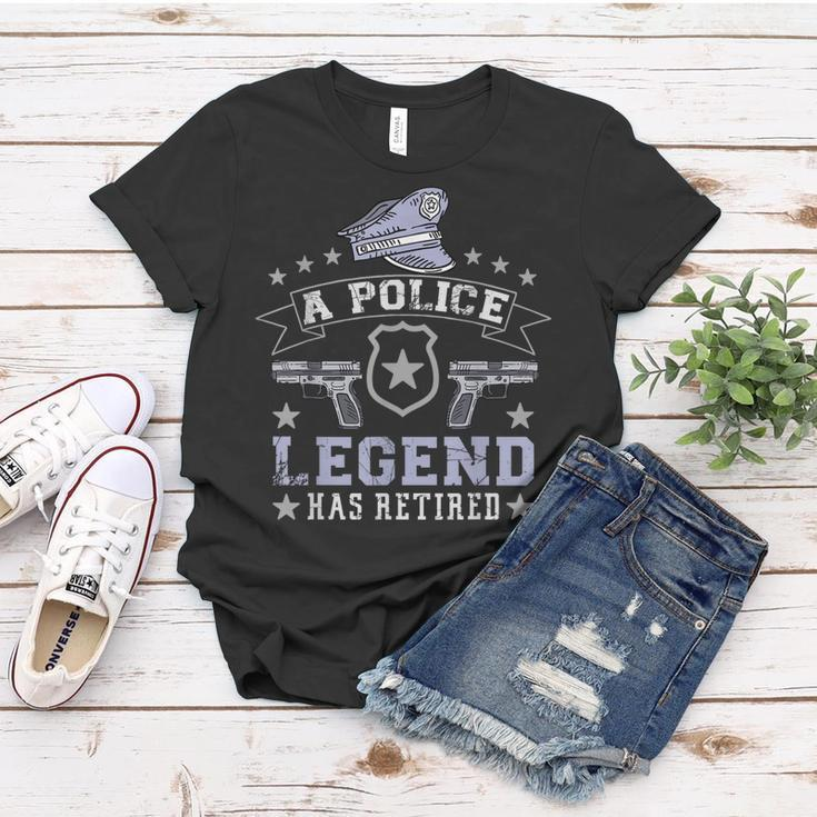 Frauen Tshirt für pensionierte Polizisten, Legende im Ruhestand Lustige Geschenke