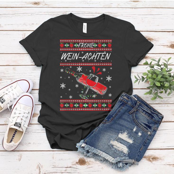 Frohe Wein-Achten Rotwein Liebhaber Weihnachts Glühwein Wein Frauen Tshirt Lustige Geschenke