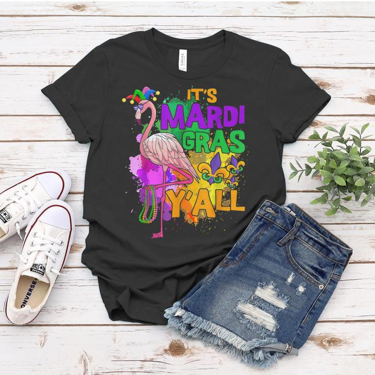 Funny Carnival Party Gift Idea Flamingo Mardi Gras V5 Women T-shirt Funny Gifts