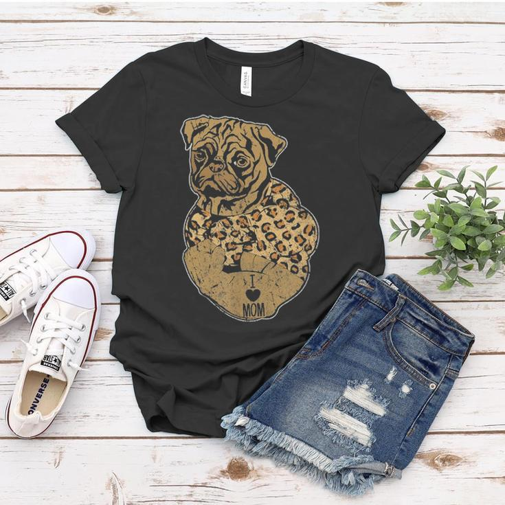 Funny Leopard Dog Pug Mom Costume Mothers Day Gift Women T-shirt Funny Gifts