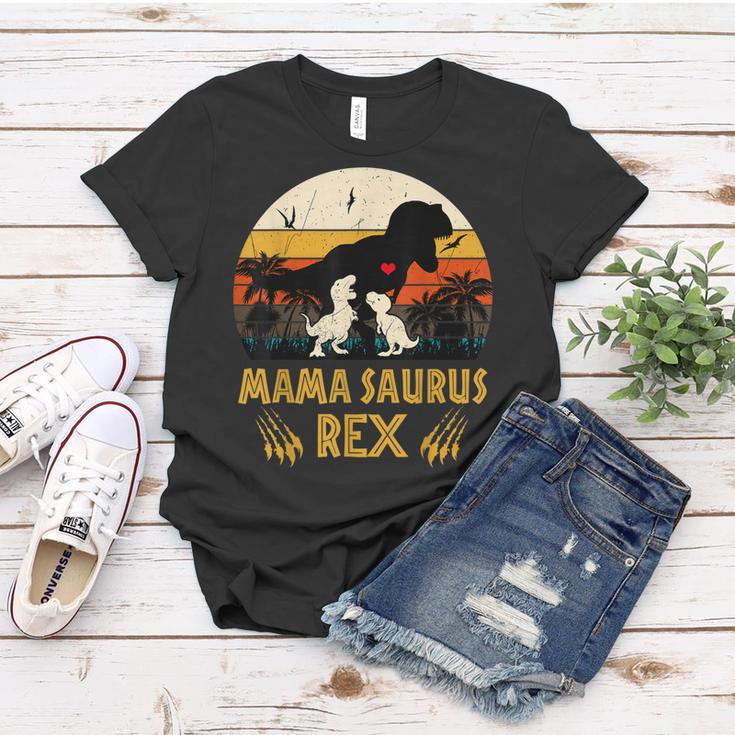 Funny Mamasaurus Rex I Cool Two Kids Mom And Dinasaur Kids Women T-shirt Unique Gifts