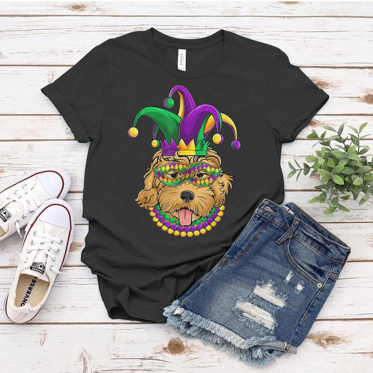 Funny Mardi Gras Dog Apparel Golden Doodle Dog Mom Dad V2 Women T-shirt Funny Gifts