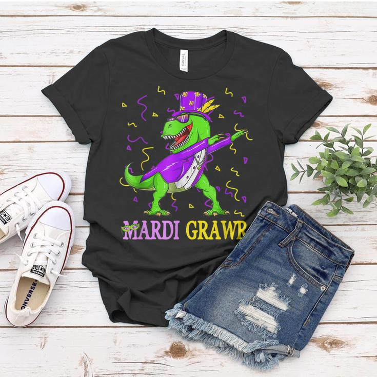 Funny Mardi Graw Dinosaur Mardi Gras Let Shenanigans Begin Women T-shirt Funny Gifts