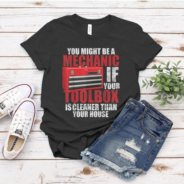 Garage Car Mechanic Design Funny Toolbox Cleaner Than House Women T-shirt Unique Gifts