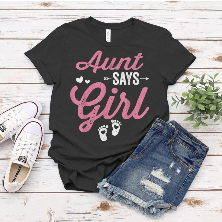 Gender Reveal Aunt Says Girl Matching Baby Party Women T-shirt Unique Gifts