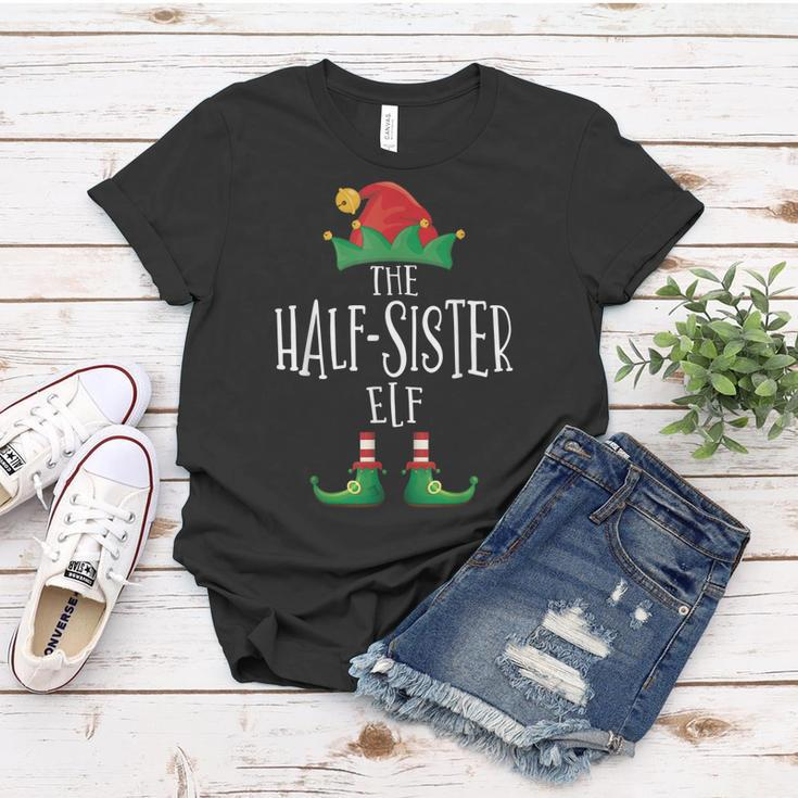 Half-Sister Elf Familie Passender Pyjama Weihnachten Elf Frauen Tshirt Lustige Geschenke