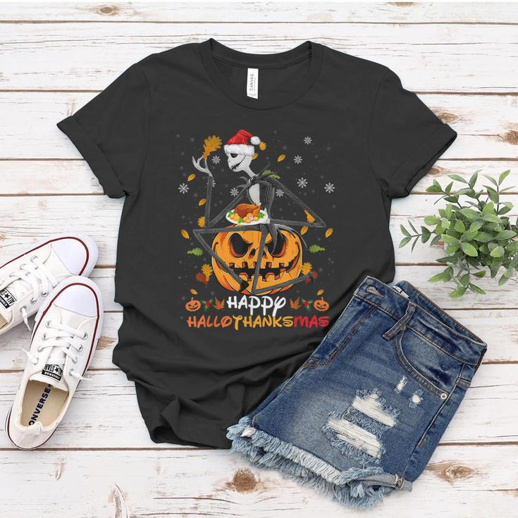 Happy Hallothanksmas Christmas Merry Christmas 2021 Jack Women T-shirt Unique Gifts